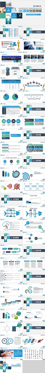 中国建筑QC比赛获奖PPT模板