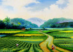 乡村油画