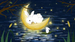夜色月光兔