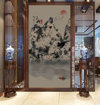 黑白水墨山水