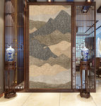 玄关抽象山水