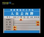 去向牌