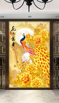 牡丹花开富贵玄关图
