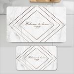 北欧简约大理石纹客厅地垫