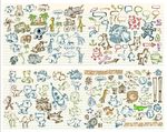 矢量儿童涂鸦风格绘画