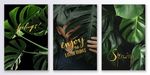 现代简约绿色植物三联装饰画