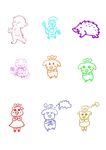 猪形宠物 素描画