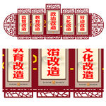 五大改造新格局宣传展板