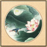 新中式花鸟小品工笔画