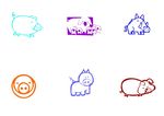 可爱小猪猪 线条画