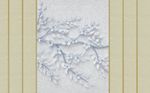 几何蓝色花卉背景墙