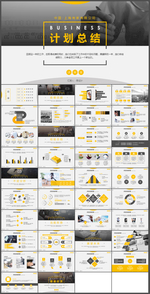 大气商务计划总结PPT