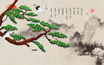 新中式水墨背景墙