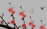 梅花鸟语花香装饰背景墙