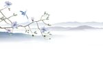 水墨山水彩雕背景墙