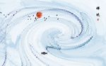 水墨国画抽象山水壁画背景墙