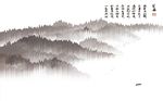 中式水墨山水背景墙