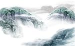 中式水墨山水背景墙
