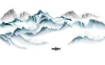 中式水墨山水背景墙