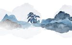 中式水墨山水背景墙