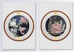 中国风浮雕立体牡丹鲤鱼装饰画