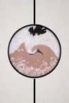 立体浮雕刺绣仙鹤装饰画