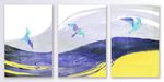 现代抽象蓝色泼墨装饰画