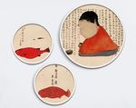 中国风民俗手绘禅意鱼装饰画