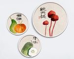 简约手绘民俗蔬菜水果装饰画