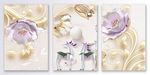 北欧立体浮雕花卉装饰画