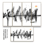 现代简约山水画
