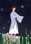 夜空下的女孩