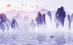 水墨山水风景中国风背景墙