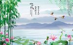 江南山水情背景墙