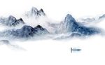 抽象水墨风景背景墙