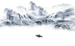 山水国画意境山水背景墙
