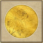 新中式金线荷花装饰画