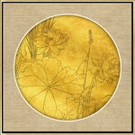 新中式金线荷花装饰画