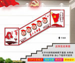 为人民服务楼梯文化墙