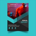 现代几何健身房减肥塑形中心海报