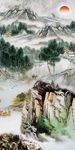 山水风景画山水画装饰画