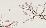 梅花中式艺术创意墙面玄关屏风背
