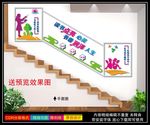 图书室楼梯文化墙