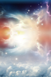 梦幻唯美星空儿童玄关屏风背景底