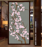 中式玄关花鸟