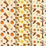 秋季动植物无缝背景