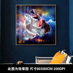 现代简约北欧热带金鱼客厅晶瓷画