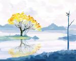 手绘花鸟图