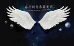 简约天使的翅膀背景墙