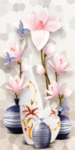 温馨浪漫花瓶玄关壁画背景墙